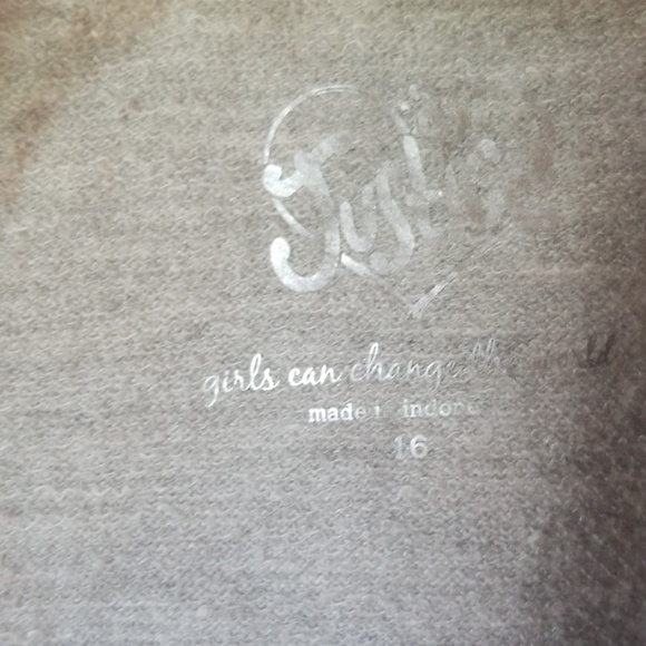 Justice sequin button up sweater Girl's 16 - Picture 2 of 7